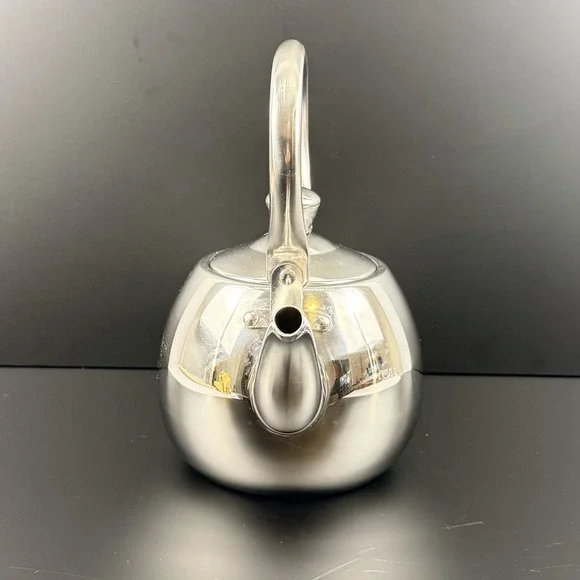 Potobelo Italia Stainless Steel Teapot Kettle 1L 1Qt Mirror Finish Chain Lid - Picture 4 of 10